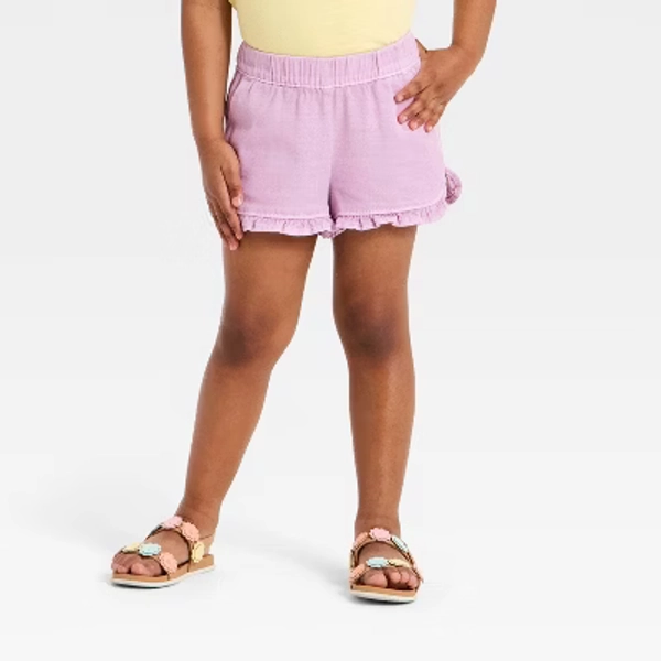 Toddler Girls' Twill Shorts - Cat & Jack™ Purple 4T