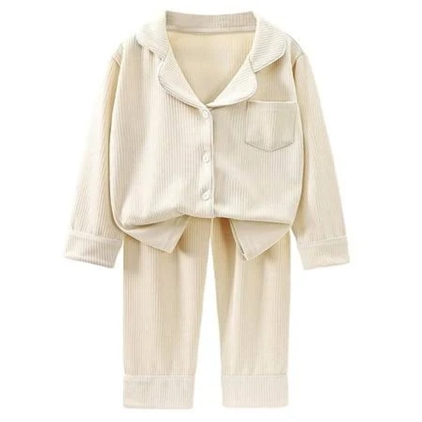 Girls' Silk Bow Satin Pajamas