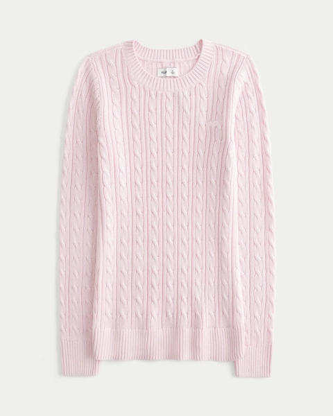Cable-Knit Icon Crew Sweater