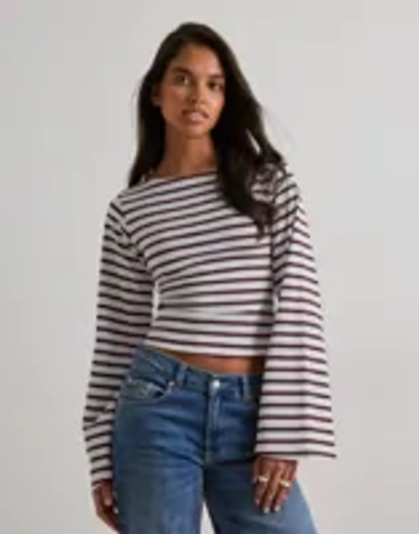 Stripe Wide Sleeve Top