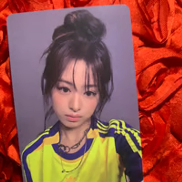 Ahyeon BABYMONSTER Love Heart KPOP Girl Photo Goddess Card Yellow Fit