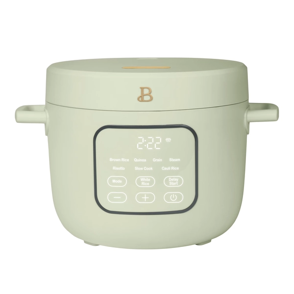 Electric Rice Cooker, Sage Green