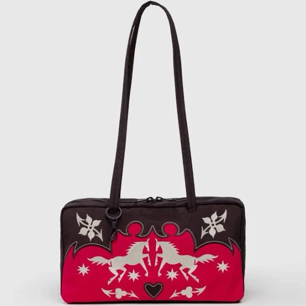 BAGGU Nylon Bowler Bag with Western Appliqué