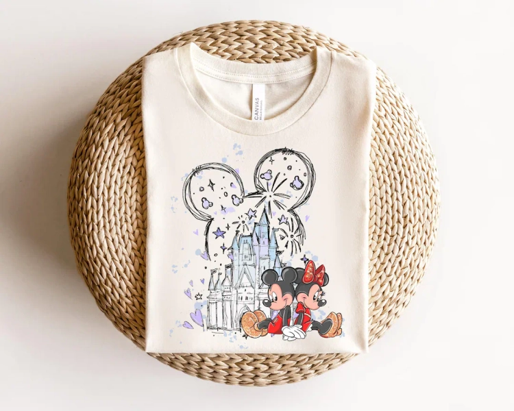 Watercolor Disney Castle Shirt, Disney Vacation Shirt, Mickey Minnie Mouse, Magic Kingdom Family Shirt, Retro Disney Shirt, Disneyland Shirt - Etsy