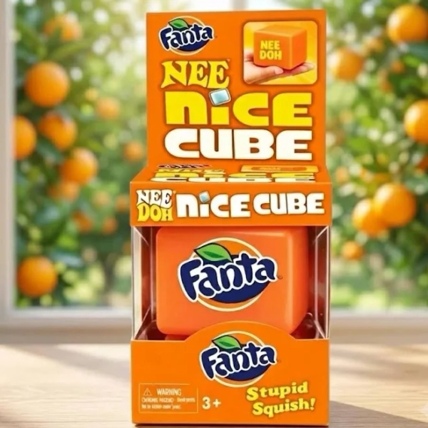 Fanta NeeDoh Nice Cube Squishy Toy Pepsi NeeDoh Nice Cube Squishy Stress Ball Sprite NeeDoh Nice Cube Relaxing Desk Toy Gift