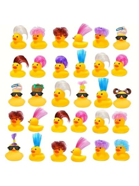 10/20 Pcs Yellow Mini Rubber Duck Bath Toys, Cute & Fun Bathtub Toys, Great Gift For Boys And Girls