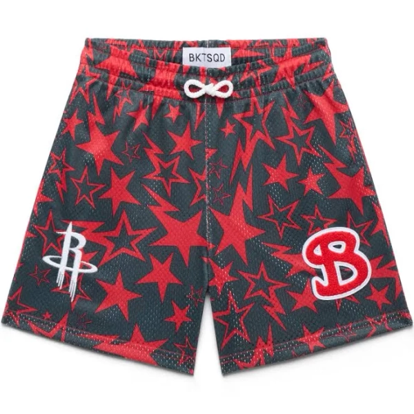 Bucketsquad Nba Houston Rockets Stars Youth Shorts Kids