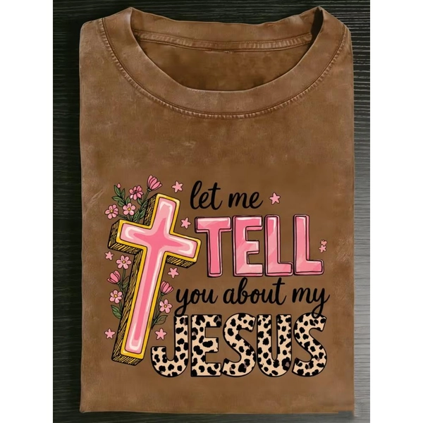Let Me Tell You about My ' Printed T-Shirt - 100% Washed Crew Neck T-Shirt, Same Y2K Street Style for Men And Women, 230G Comfortable And Breathable Retro T-Shirt, Perfect Gift for Everyday Casual Wear And Trendy Fashion Lovers