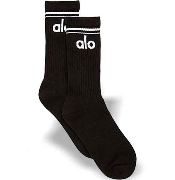Alo Yoga Unisex Lightweight Breathable Crew Socks