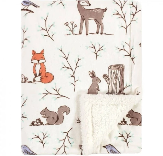 Hudson Baby Infant Girl Plush Blanket