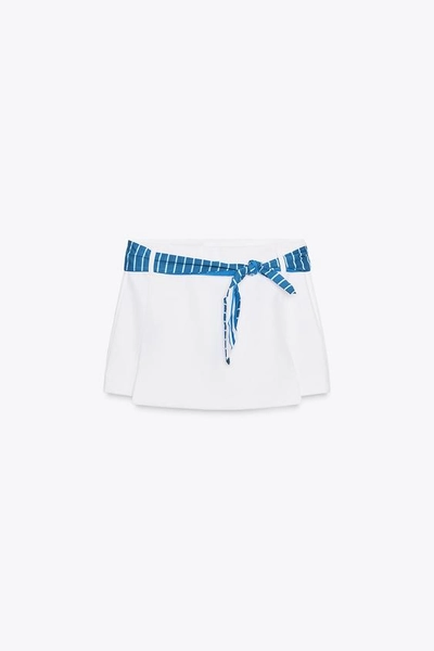 STRIPED SCARF SKORT
