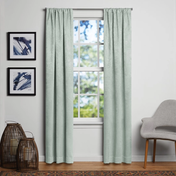 Mainstays Shimmer Rod Pocket 99% Blackout Curtains, Set of 2, Green, 37" W x 84" L - Walmart.com