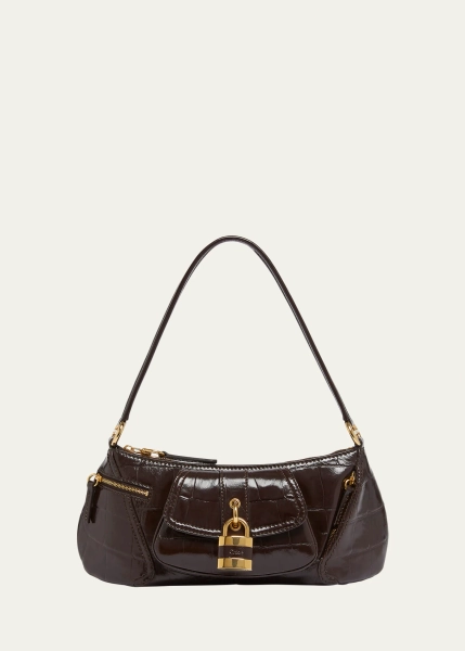 The 99 Shoulder Bag in Croc-Embossed Calfskin