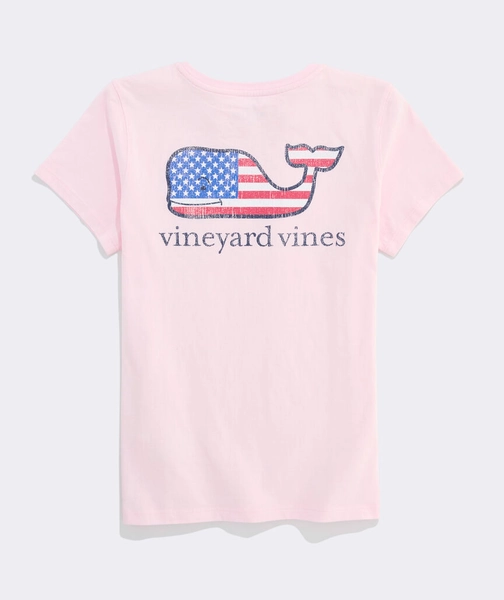 Women's Flag Whale Short-Sleeve Pocket Tee