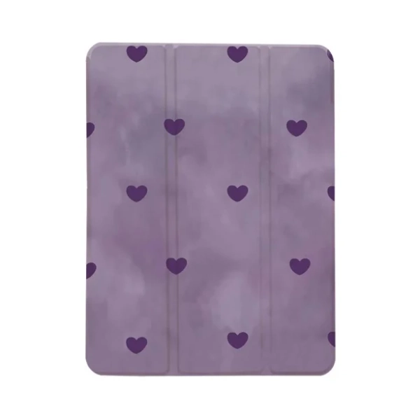 Cute Purple heart shell for iPad pro 10/11-Inch 2020/6th/7th /8th /Air 3rd/Air 4th/9th gen/Air 5th