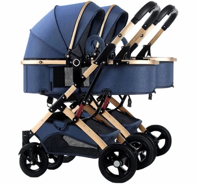 Side-by-Side Convertible Baby Stroller