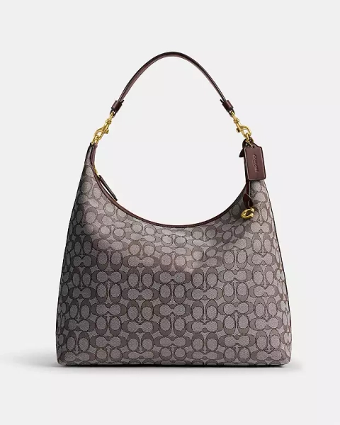 Brass/Oak Maple Juliet Shoulder Bag 38 In Signature Jacquard