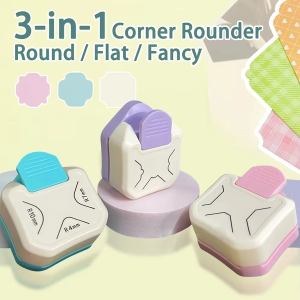 Corner Rounder Mini Corner Trimmer Round Corner DIY Paper Card Photo Planner Cutting Supplies 3 Way Punch Board Photo Cutter - AliExpress 21