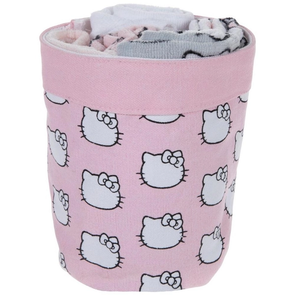 Hello Kitty Washcloths &amp; Basket Set