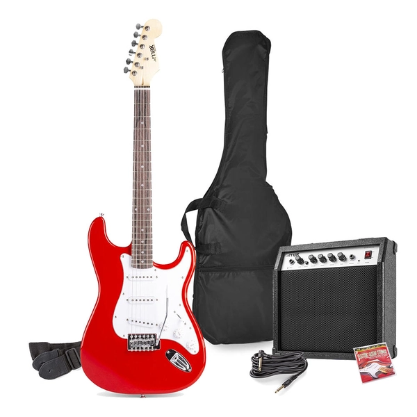 MAX GigKit Beginner Electric Guitar Pack (Red)