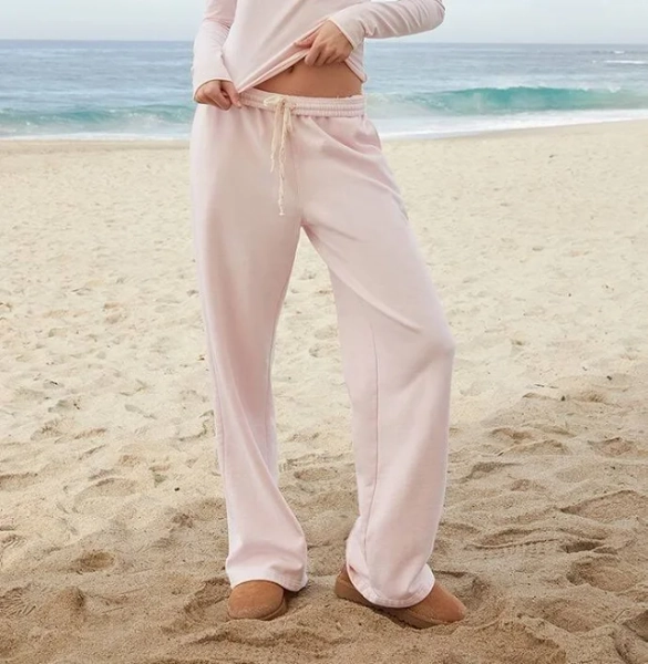 John Galt Women's Pink Anastasia Baggy Sweatpants