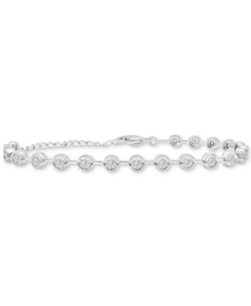 Diamond Bezel Tennis Bracelet (1/2 ct. t.w.) in Sterling Silver or 14k Gold-Plated Sterling Silver, Created for Macy's