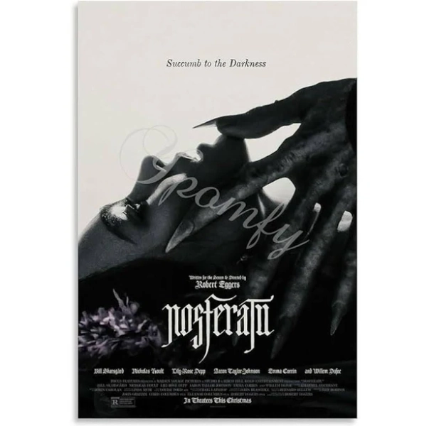 Gothic Horror Film Poster Nosferatu1 2024 Movie Poster (1) Canvas Painting Wall Art Poster for Bedroom Living Room Decor 16x24inch(40x60cm) Unframe-