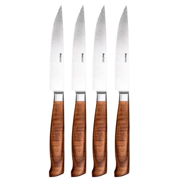 Dark Wood Steak Knives  Set of 4