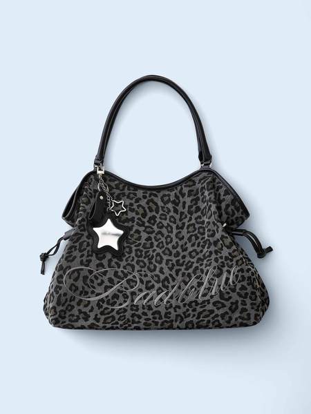 Leopard Dimsum Bag Charcoal