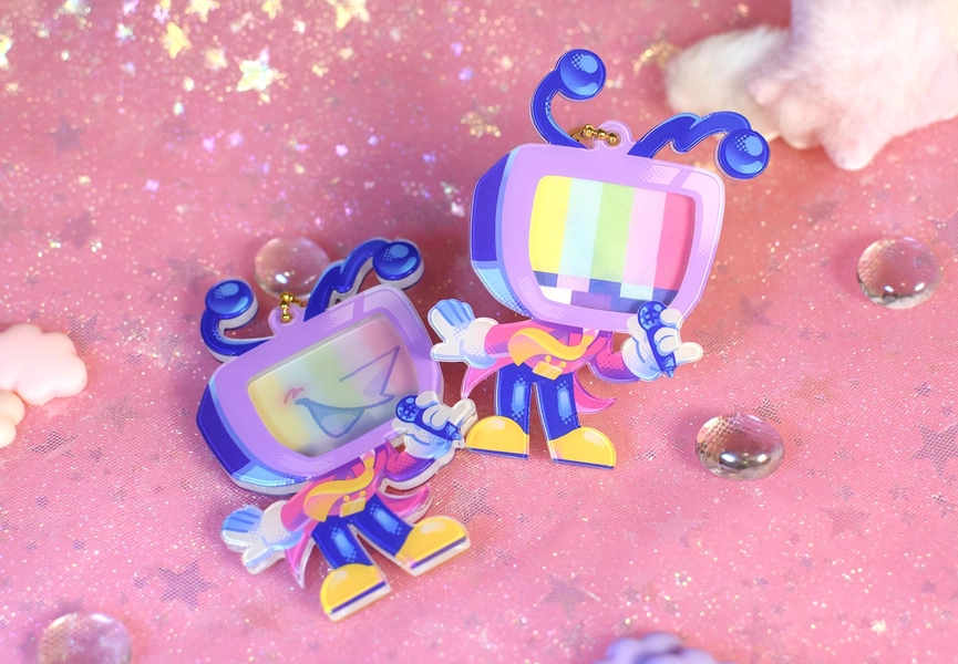 PREORDER - Deltarune Tenna Lenticular Keychain Charm (2nd batch restock)