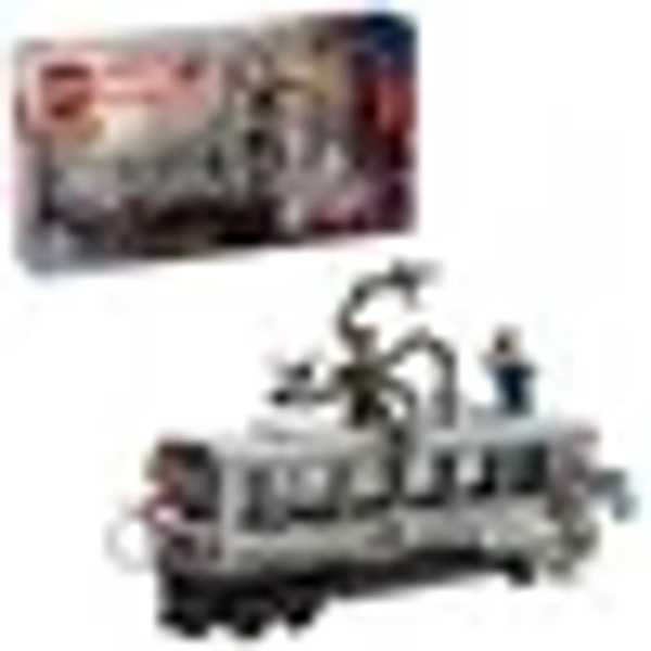 LEGO Marvel Spider-Man vs. Doc Ock Subway Train Scene - Action Figures Kids Toy - Spider-Man Building Toy for Boys & Girls, Ages 9+ - Marvel Collectible with 4 Minifigures - Gift for Birthdays -76321