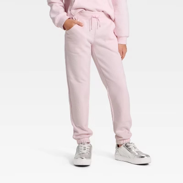 Girls' Fleece Jogger Pants - Cat & Jack™ Pink XS