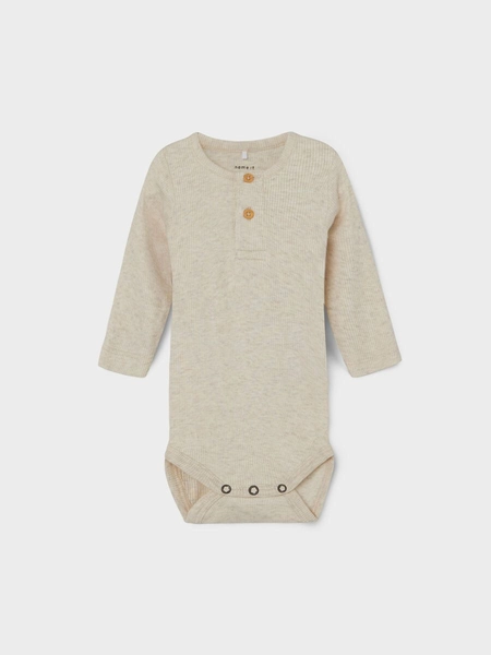 LONG SLEEVED RIB ROMPER