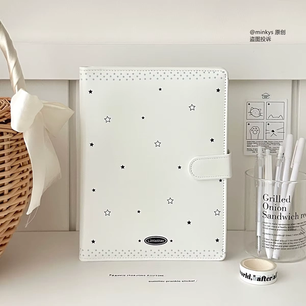 MINKYS diseño Original Starrry Star PU A5 Kpop carpeta para sesión fotográfica recoger libro Idol foto tarjetero álbum de tarjetas fotográficas - AliExpress 