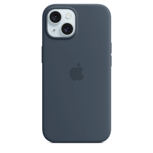 iPhone 15 Silicone Case with MagSafe – Storm Blue