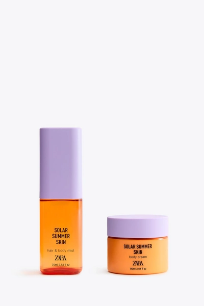 SOLAR SUMMER SKIN HAIR & BODY MIST 75ML (2. 54 FL.OZ) + BODY CREAM 90ML (3.04FL.OZ).