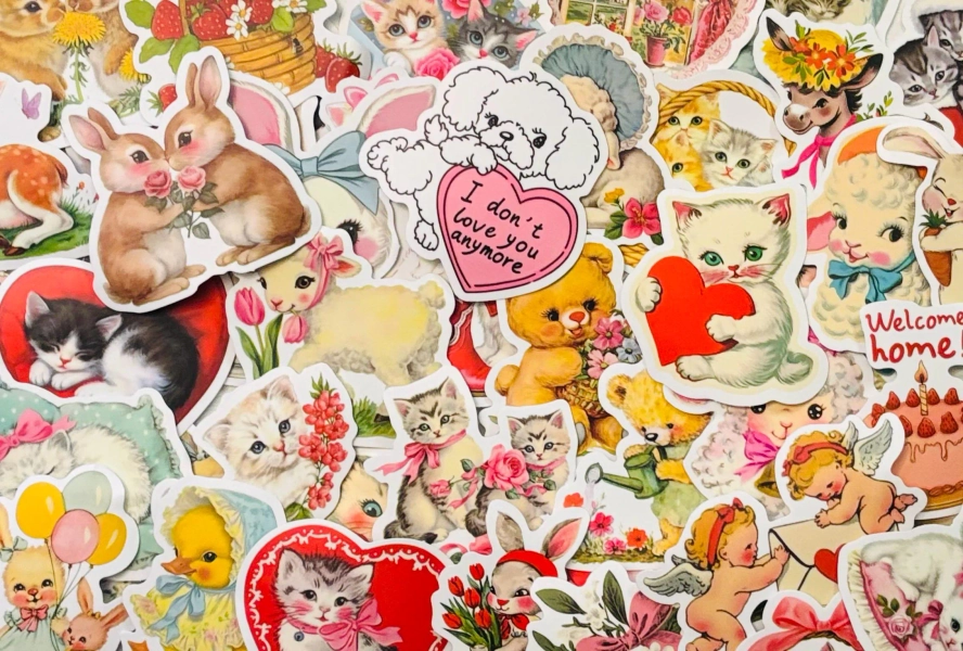 Aesthetic Pinterest Stickers Girly Animal Coquette Pack of 10, 20 or 50 for Planners, Decorations, Rewards, Party Supplies, Gifts and More!