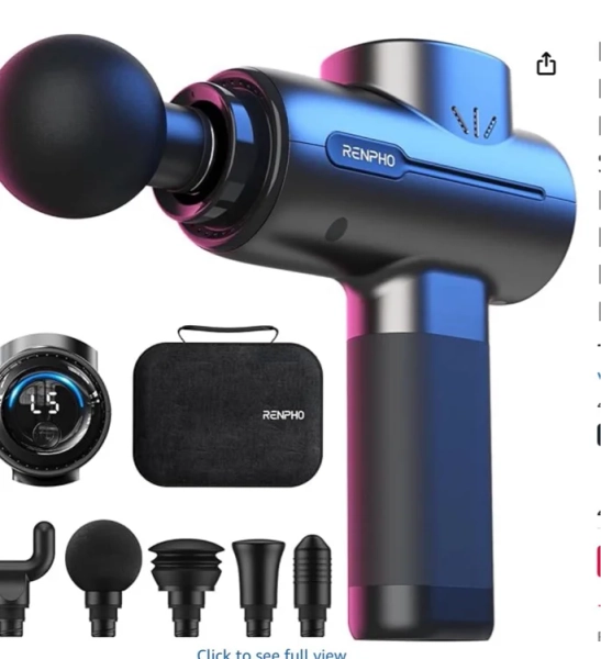 RENPHO Massage Gun Deep Tissue,Muscle Massage Gun with 5 Speeds 5 Massage Heads,10mm Amplitude Percussion Massager with Long Battery Life,for Gym Muscle Relaxation,Gifts for Women,Men,Black : Amazon.co.uk: Health & Personal Care