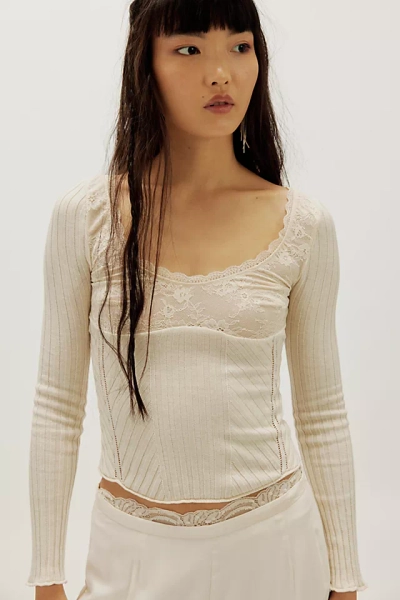 By The Way Pointelle Long Sleeve