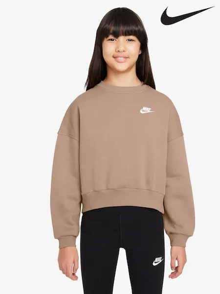 Buy Girls' Nike Natural Long Sleeve Sportswear Online | Next UK