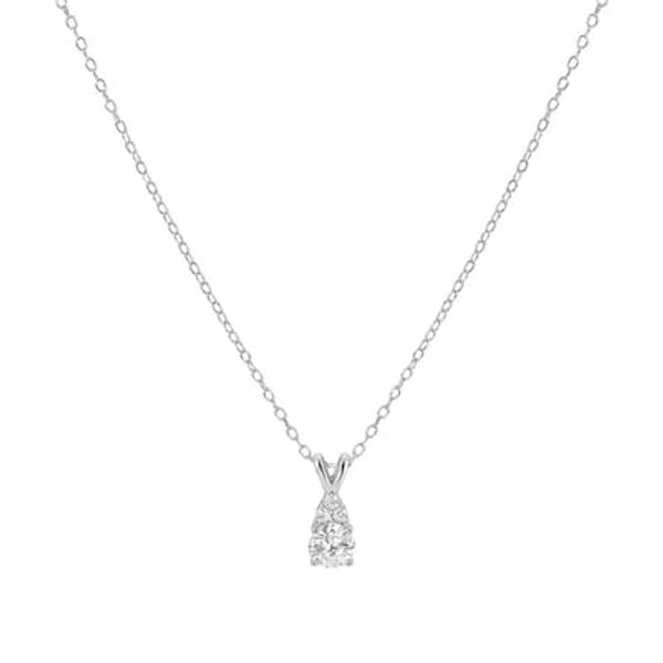 PRIMROSE Sterling Silver Cubic Zirconia Pendant Necklace, Women's, Size: 18", Sterling And Clear