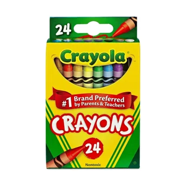Crayola 24ct Crayons, Elementary School Supplies for Kids, Art Classroom Must Haves for Teachers, Coloring Gift Ages 3+