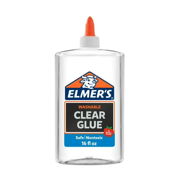 Elmer's Liquid School Glue, Clear, Washable, 16 Ounces, 1 Count