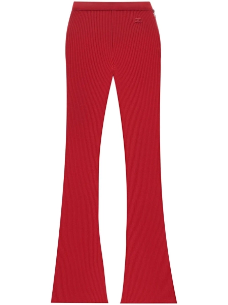 Courrèges pantalon Reediton nervuré à coupe évasée | XS