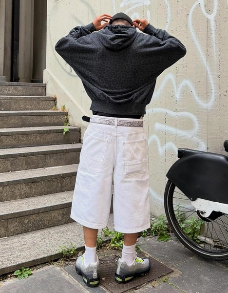 Skater denim Bermuda shorts