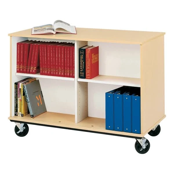 ID Systems 36" Tall Open Double Sided Book Cart