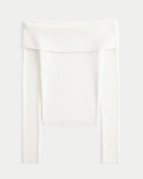 Long-Sleeve Double Off-the-Shoulder Top