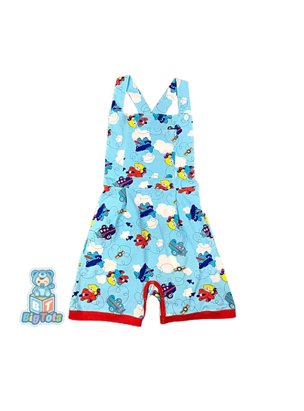 ABDL small to 2X Airplane Teddy Shortalls Adult Baby