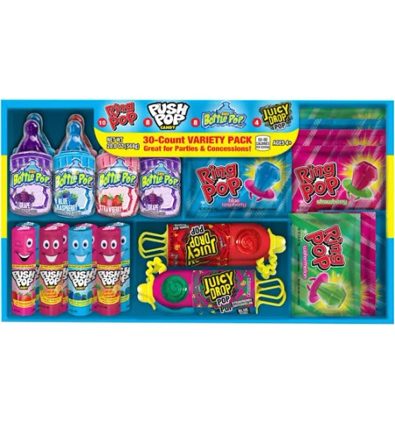 Ring Pop Baby Bottle Lollipop Variety Pack 30 ct.