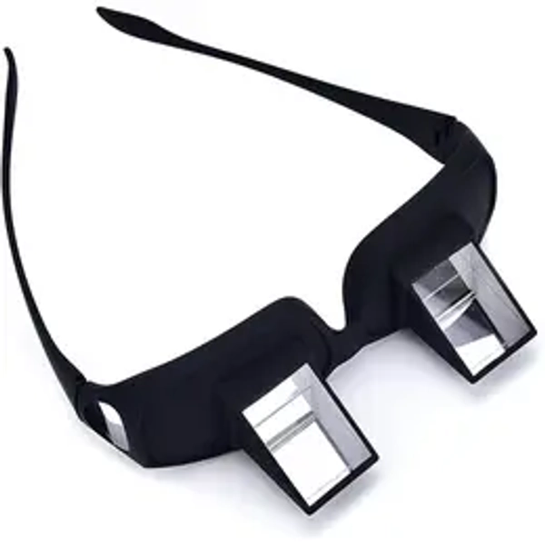 Large Lazy Glasses Bed Prism Glasses Spectacles Horizontal High Definition Glasses Prism Periscope Lie Down Eyeglasses for Reading and Watch TV in Bed Unisex